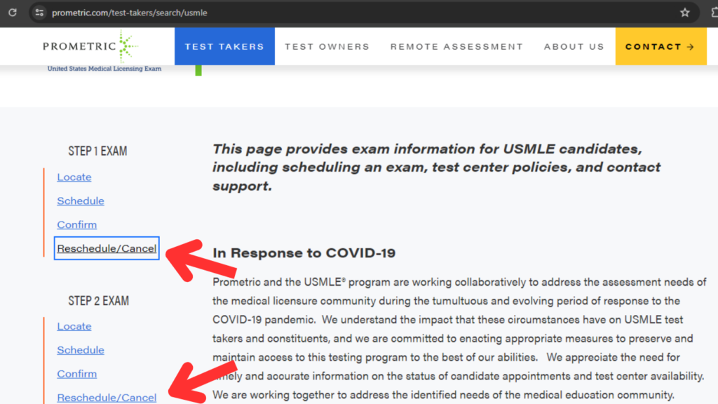 how to reschedule usmle step 1, 2 or 3